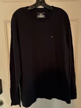Tommy Hilfiger Long Sleeve Crew Neck Shirt - Black Size L